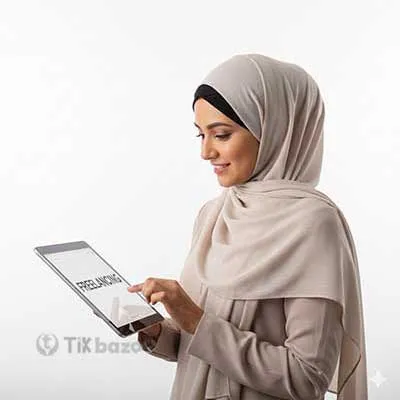 woman on freelance earning